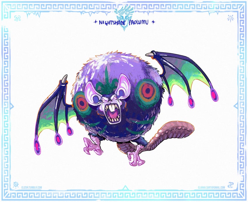 nightshade paolumu (monster hunter and 2 more) drawn by eliz0r