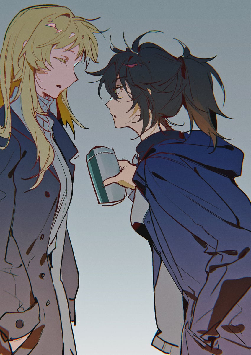atou haruki and isoi reiji (saibou shinkyoku) drawn by shuiyemusan