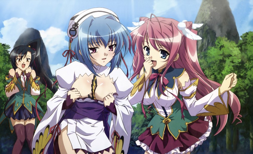 kan'u, chouun, and ryuubi (koihime musou) drawn by hiratsuka_tomoya