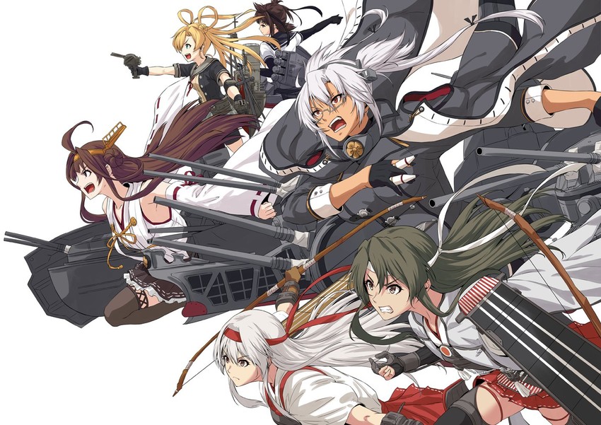 kongou, zuikaku, shoukaku, musashi, hatsuzuki, and 6 more (kantai collection) drawn by sakiyamama