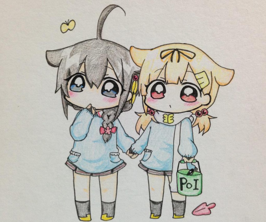 shigure, yuudachi, shigure kai ni, and yuudachi kai ni (kantai collection) drawn by jako_(jakoo21)
