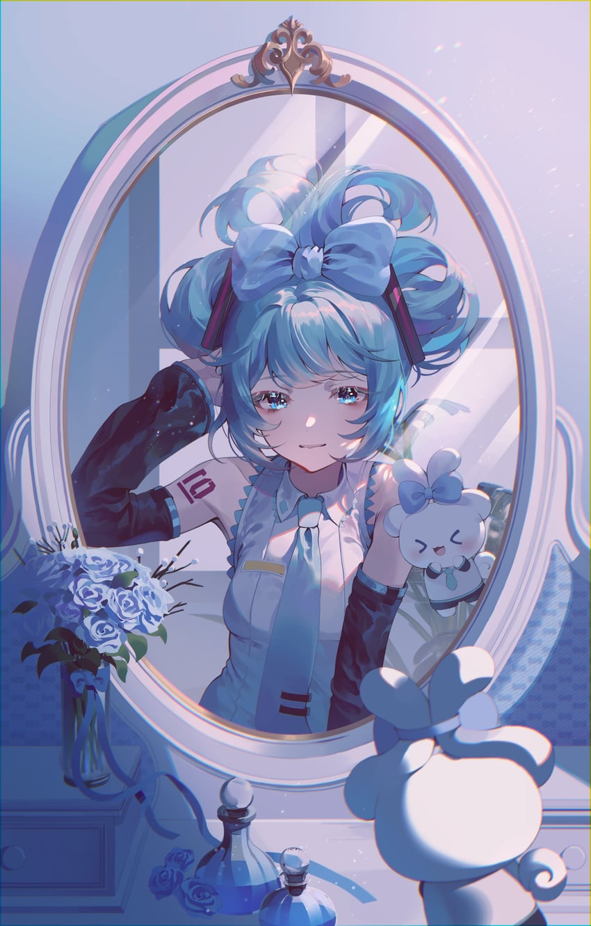 hatsune miku, cinnamoroll, and cinnamiku (vocaloid and 2 more) drawn by ramingbera