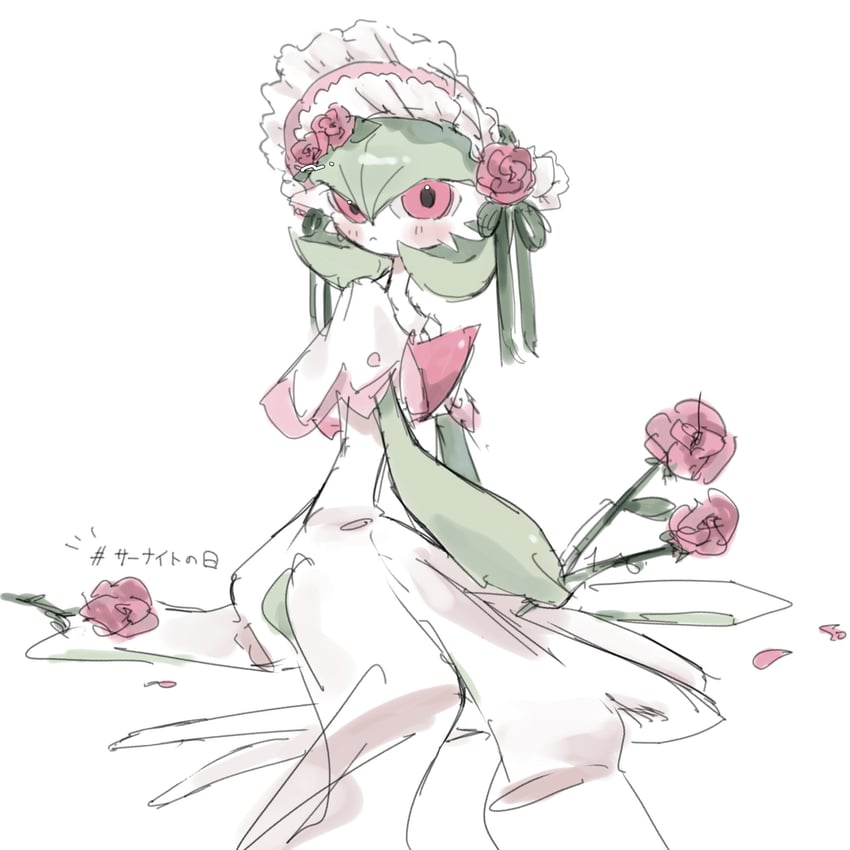 gardevoir (pokemon and 1 more) drawn by mame_(nanase_pk)