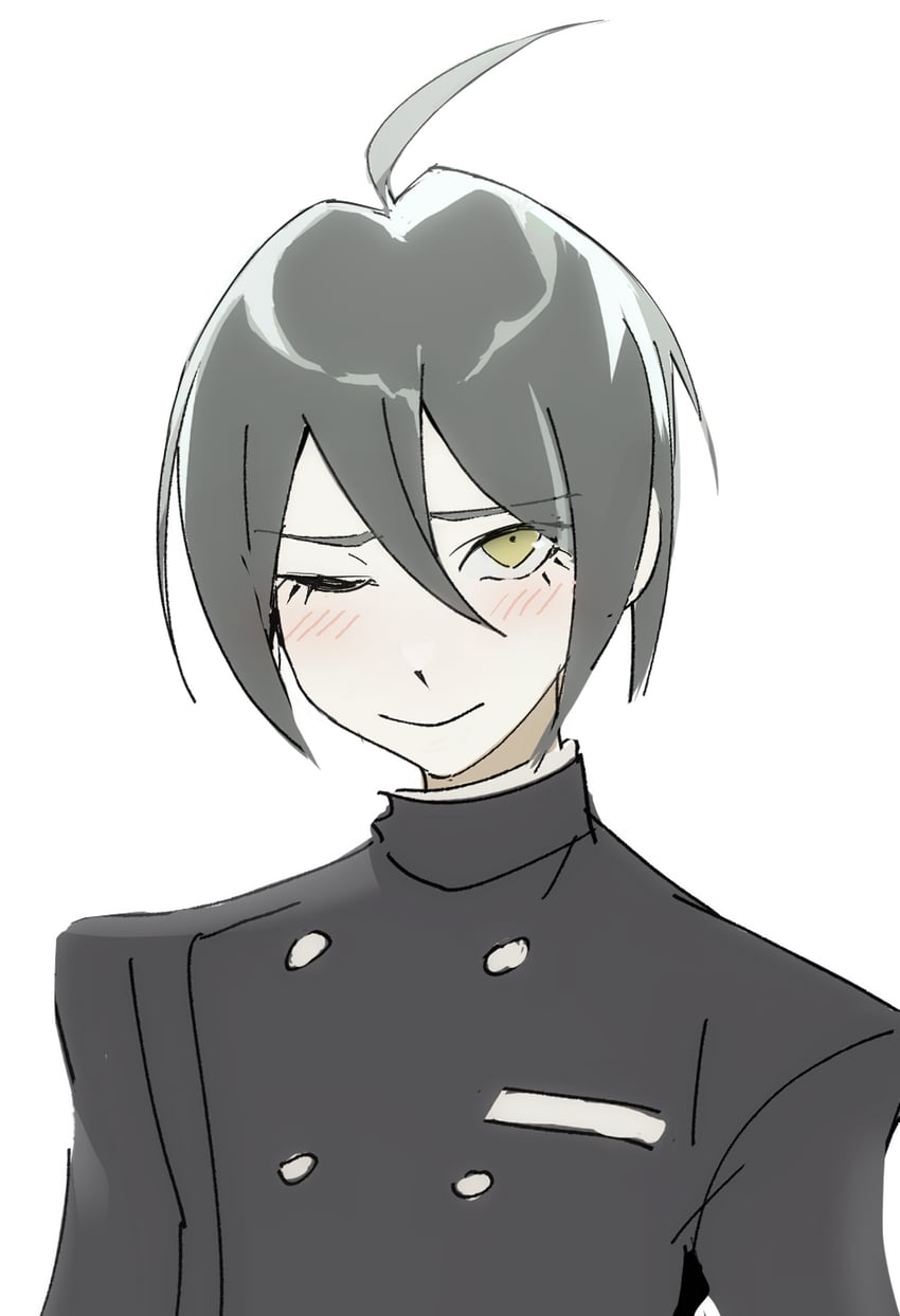 saihara shuichi (danganronpa and 1 more) drawn by kyandii
