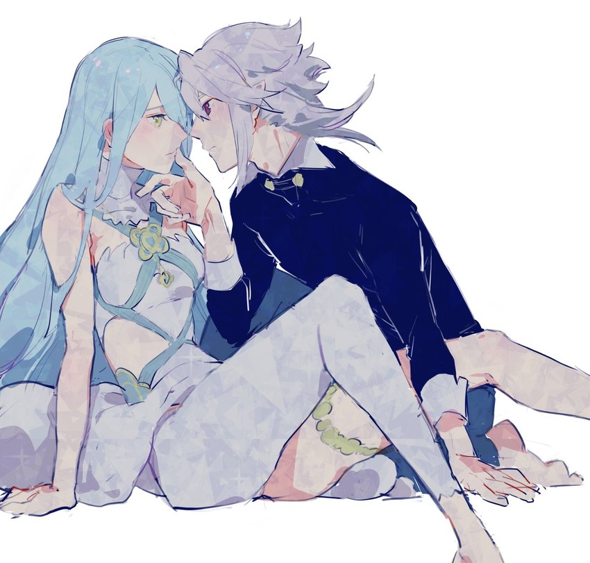 azura and male corrin (fire emblem and 1 more) drawn by aisutabetao