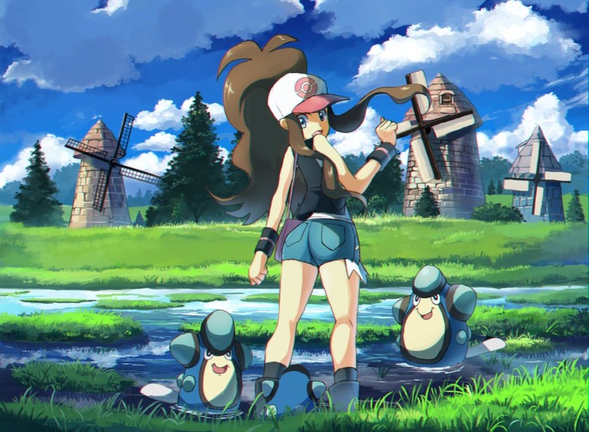 hilda and palpitoad (pokemon and 1 more) drawn by rowdon