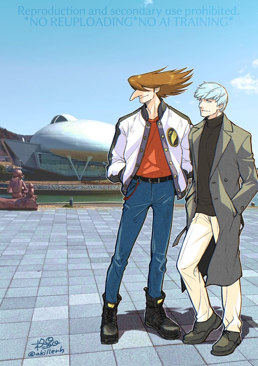 jet link and albert heinrich (cyborg 009) drawn by dragon-inn