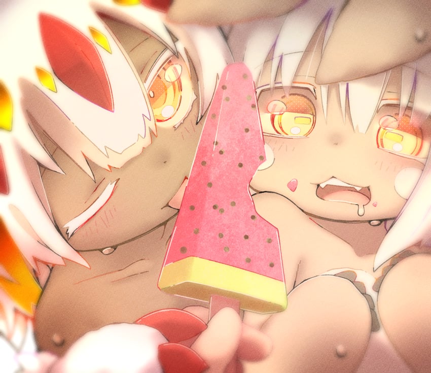 nanachi and faputa (made in abyss) drawn by potapon