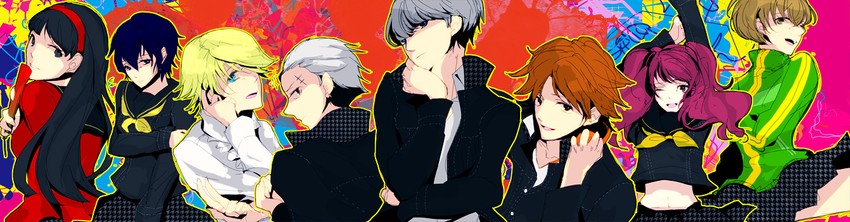 narukami yu, satonaka chie, amagi yukiko, and kuma (persona and 1 more)