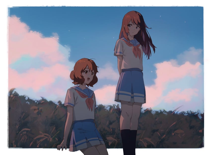 oumae kumiko and kousaka reina (hibike! euphonium) drawn by psylduck