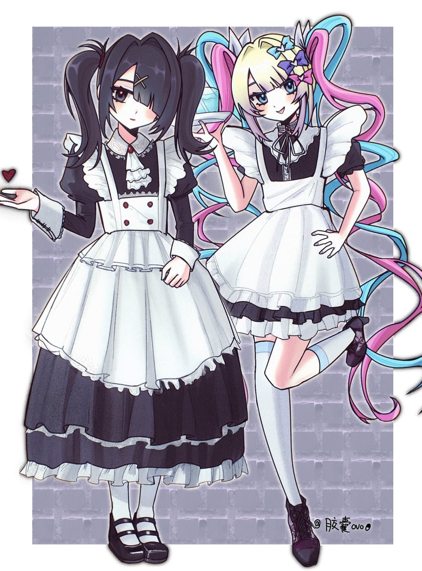 chouzetsusaikawa tenshi-chan and ame-chan (needy girl overdose) drawn by jiaonang