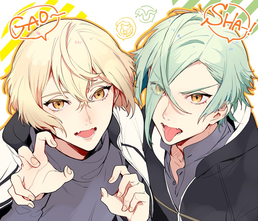 higekiri and hizamaru (touken ranbu) drawn by kuroemon