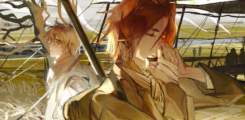 united kingdom and scotland (axis powers hetalia) drawn by musan312