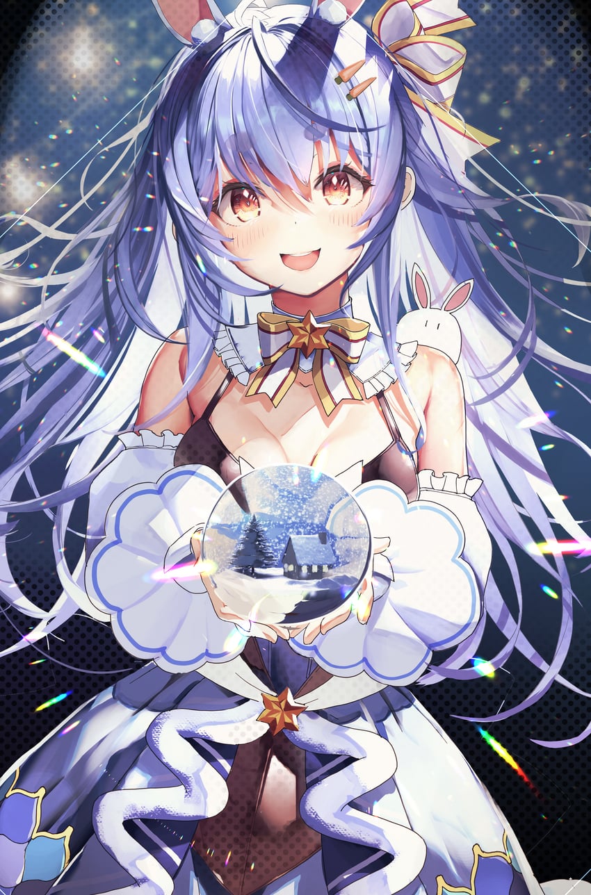 usada pekora and don-chan (hololive) drawn by haruhina_purple