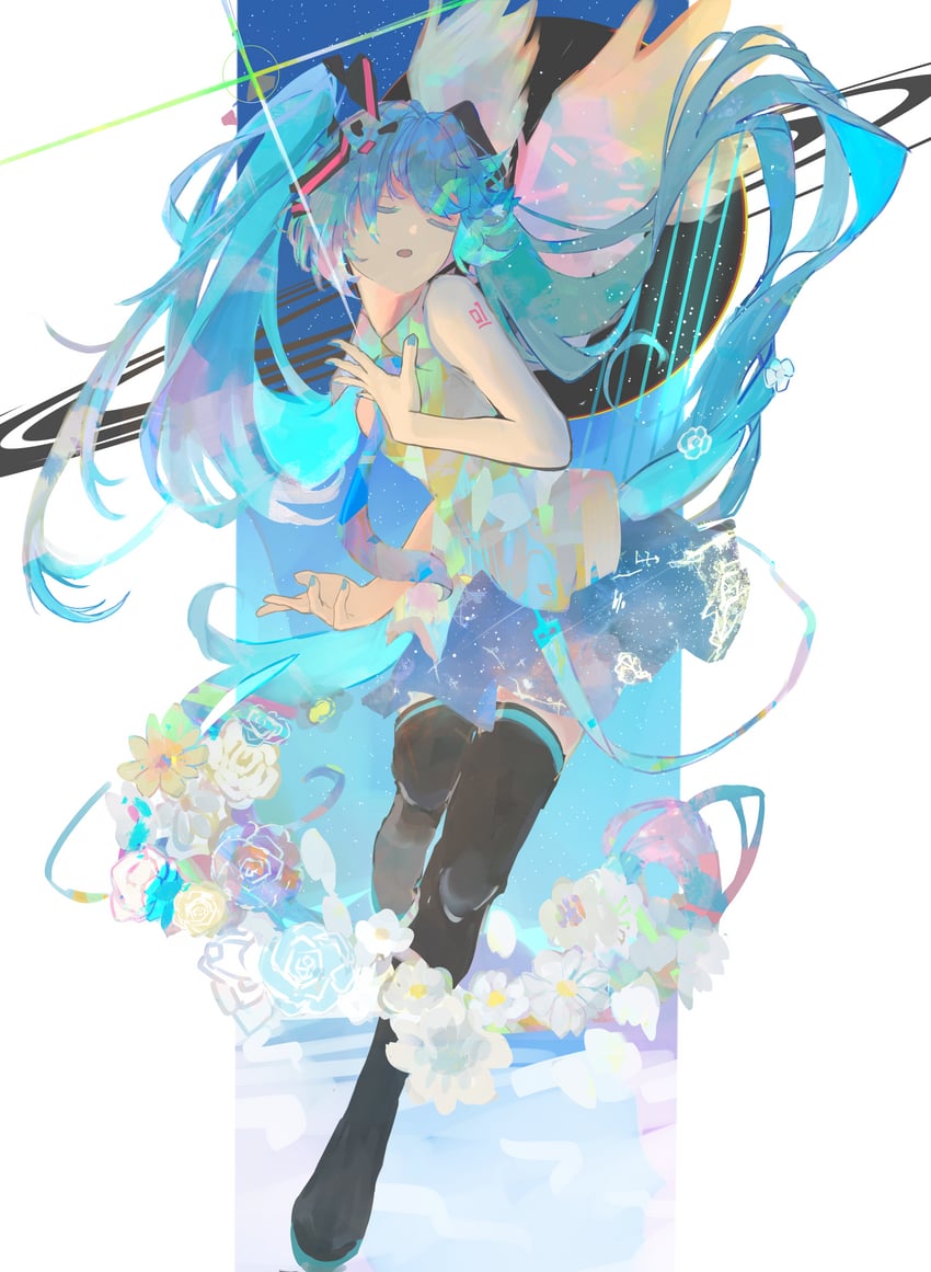 hatsune miku (vocaloid and 1 more) drawn by double_dougnuts