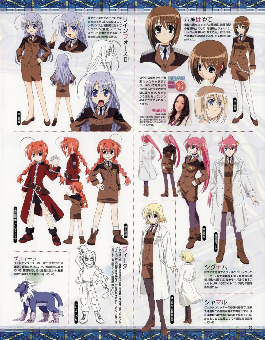 yagami hayate, vita, signum, reinforce zwei, shamal, and 2 more (lyrical nanoha and 1 more)