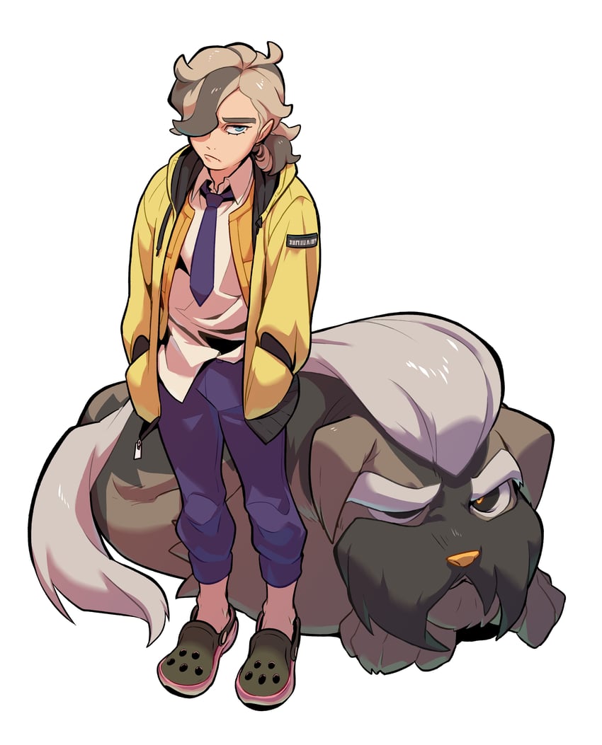 arven and mabosstiff (pokemon and 1 more) drawn by redlhzz