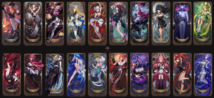 changli, camellya, shorekeeper, phoebe, jinhsi, and 15 more (wuthering waves) drawn by steve_zheng