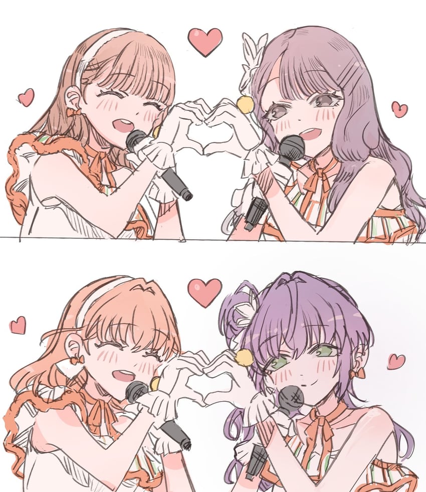 hinoshita kaho, otomune kozue, hanamiya nina, and nirei nozomi (love live! and 2 more) drawn by junjun_(kimi-la)