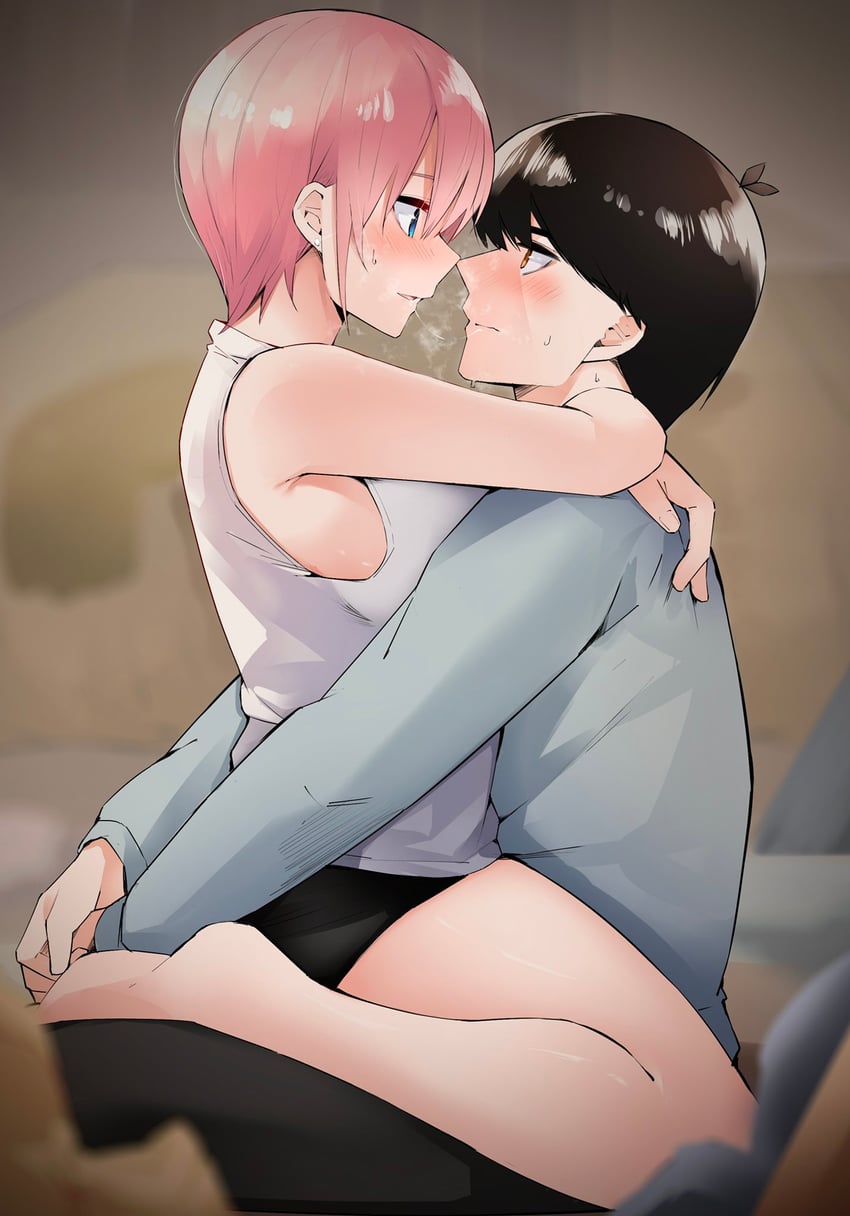 nakano ichika and uesugi fuutarou (go-toubun no hanayome) drawn by mame1645