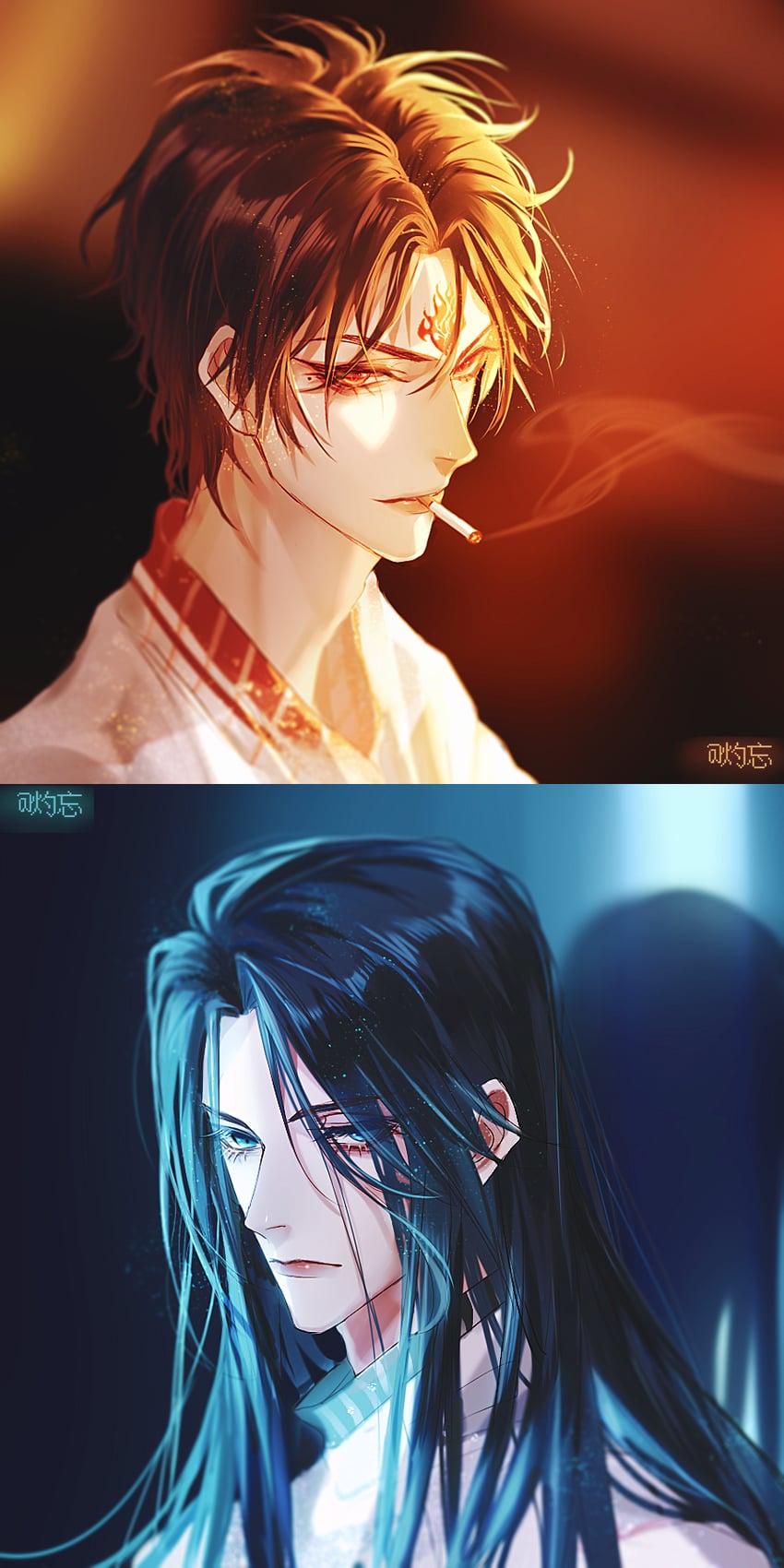 xuan ji and sheng lingyuan (lie huo jiao chou) drawn by zhuowang233