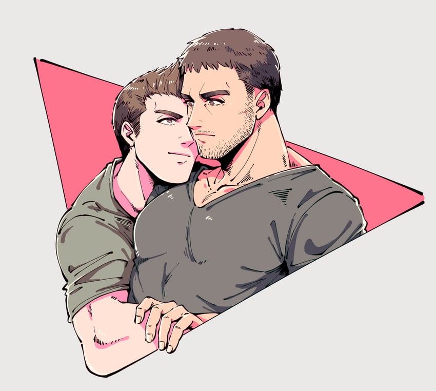 chris redfield and piers nivans (resident evil and 1 more) drawn by komatta_(jammochi)