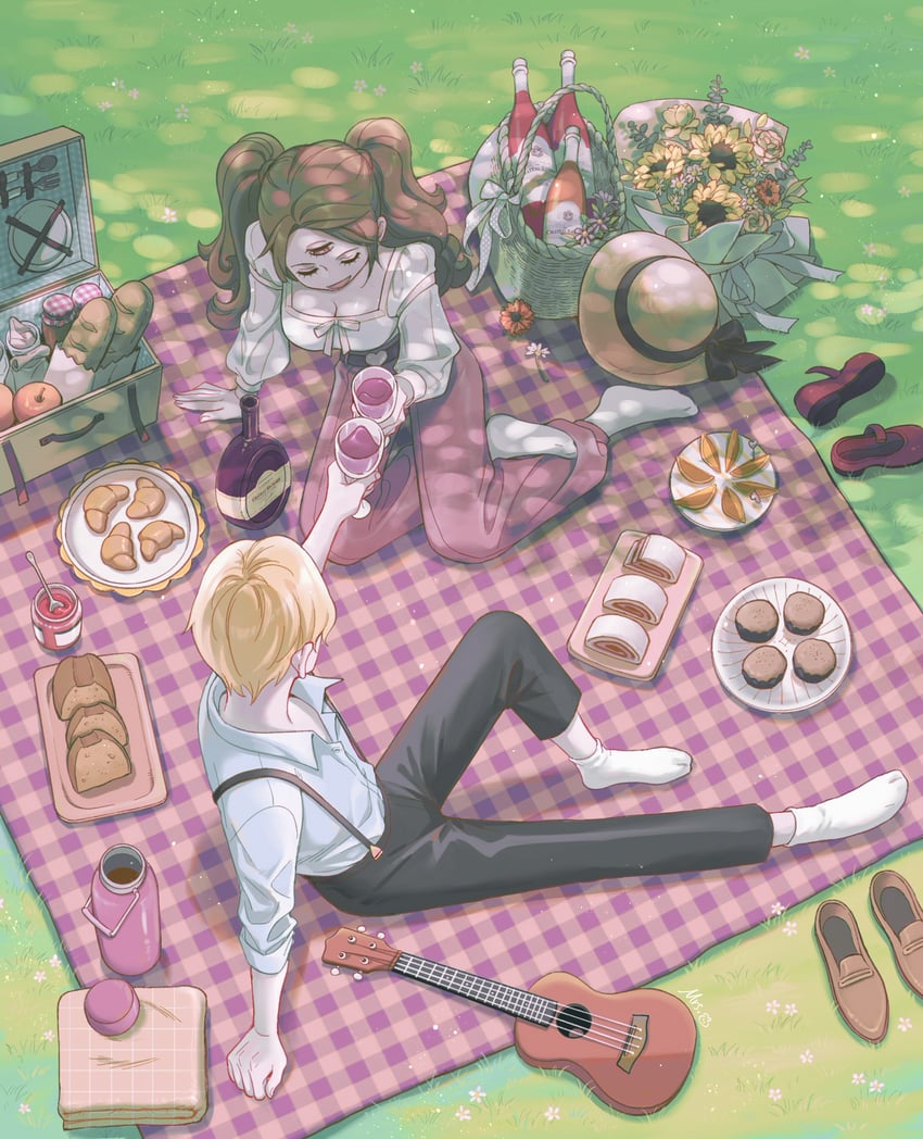 sanji and charlotte pudding (one piece) drawn by mrs.custard