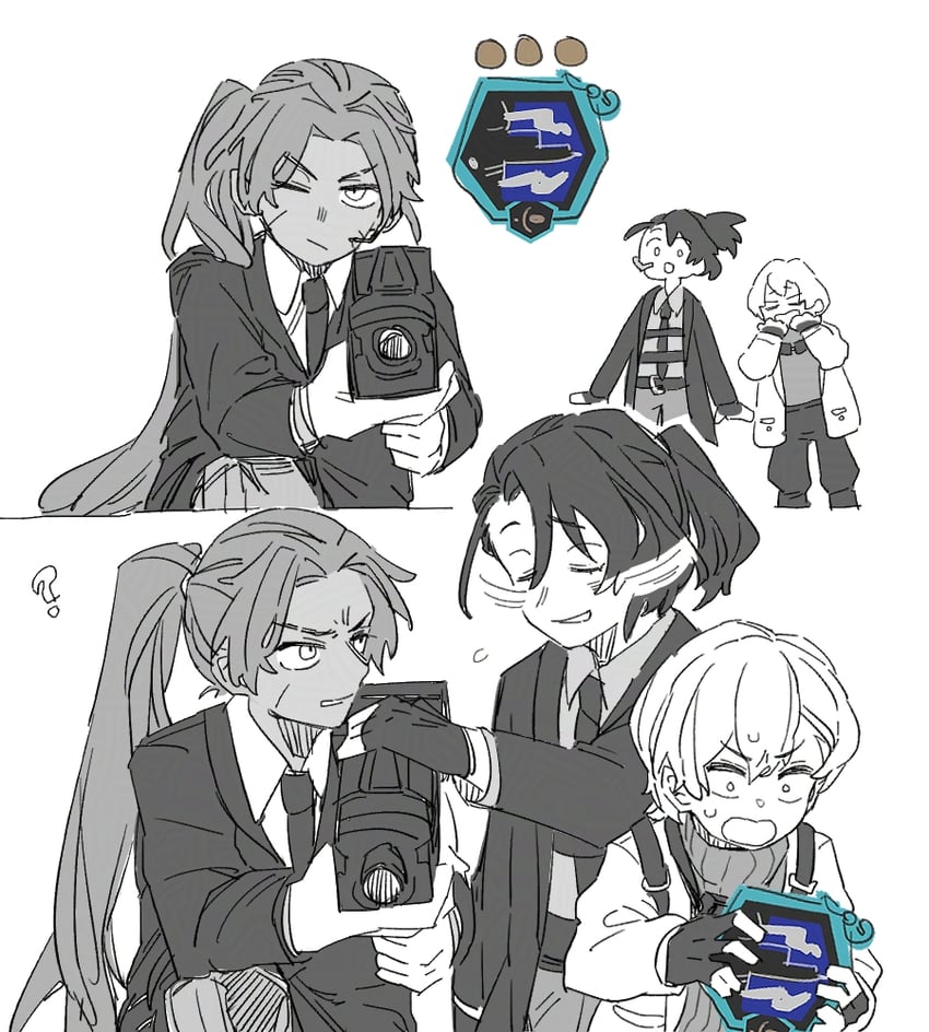 sinclair, hong lu, and heathcliff (project moon and 1 more) drawn by sijo_nm