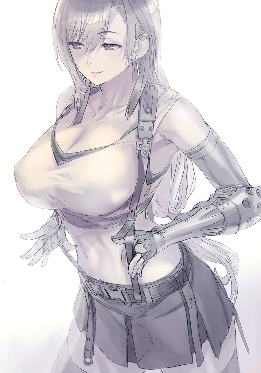tifa lockhart (final fantasy and 2 more) drawn by maeshima_shigeki
