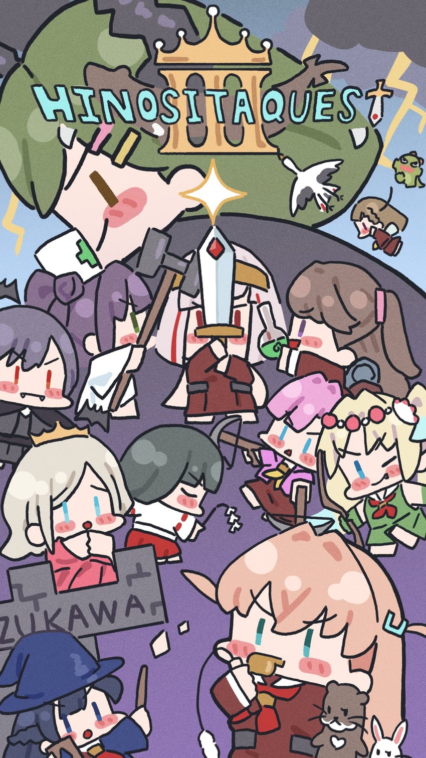 hinoshita kaho, fujishima megumi, otomune kozue, murano sayaka, yugiri tsuzuri, and 9 more (love live! and 2 more) drawn by sunkeun
