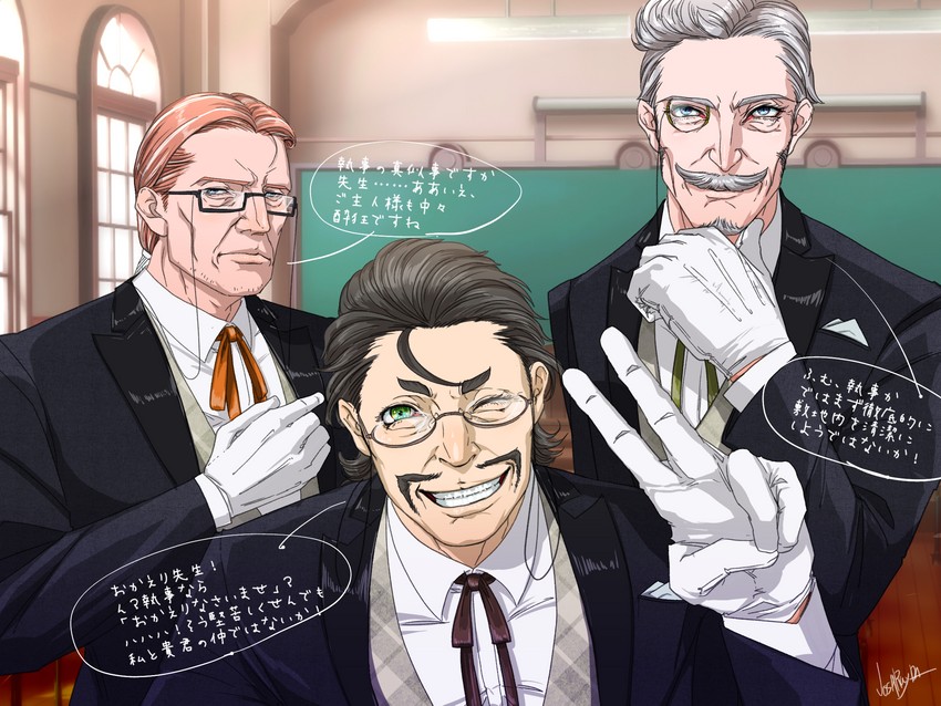 alois rangeld, hanneman von essar, and gilbert pronislav (fire emblem and 1 more) drawn by josh_rayda