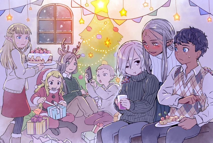 mithrun, kabru, fleki, lycion, cithis, and 2 more (dungeon meshi) drawn by jack_(haist)