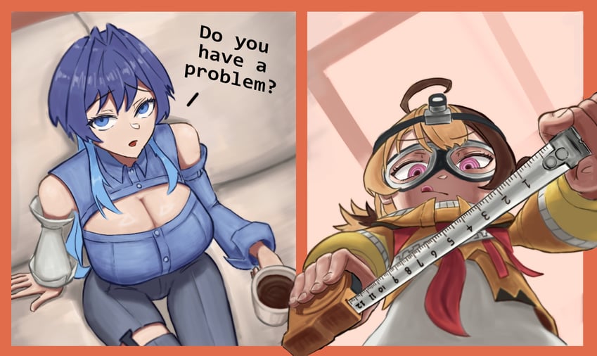 ouro kronii and gigi murin (hololive and 1 more) drawn by ok_but...