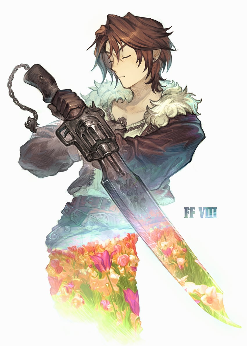 squall leonhart (final fantasy and 1 more) drawn by 9twoeight