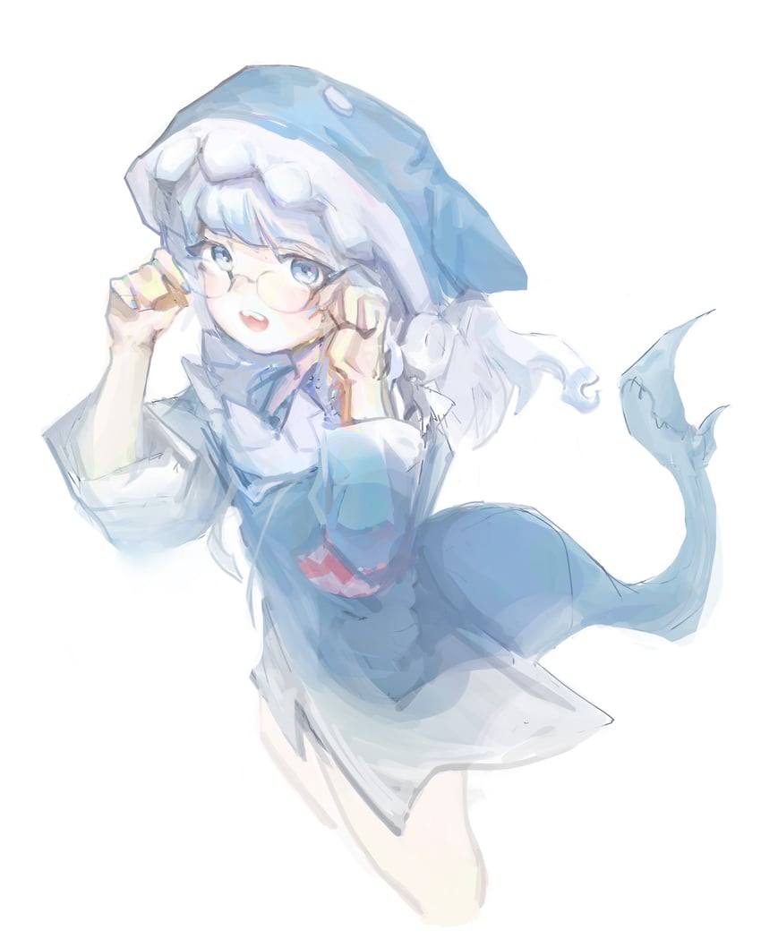 gawr gura (hololive and 1 more) drawn by chunkyeggy