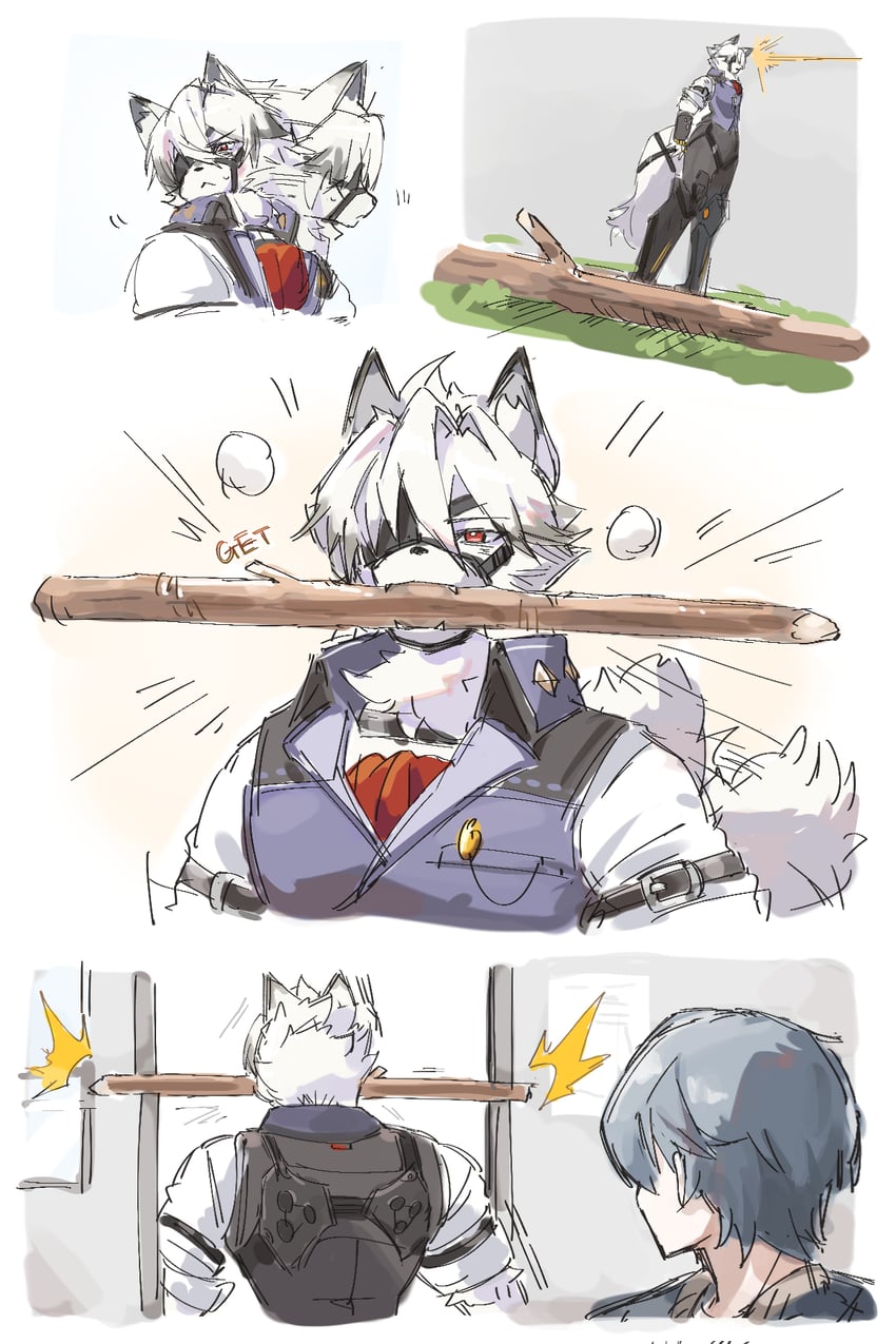 wise and von lycaon (zenless zone zero) drawn by kumaihaku