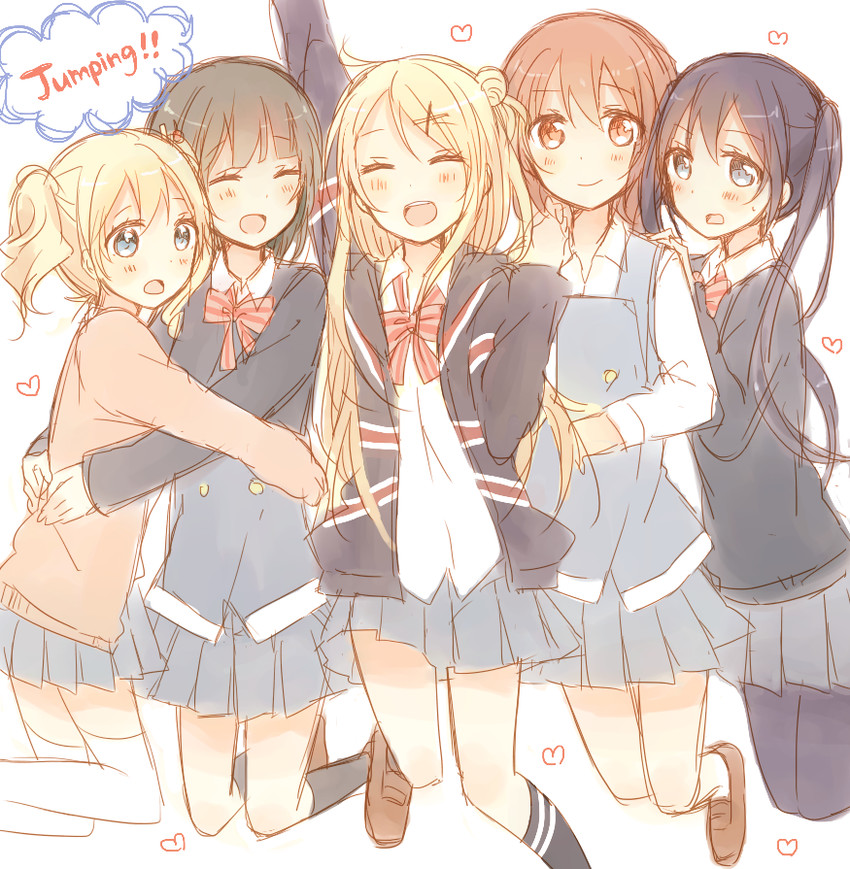 kujou karen, alice cartelet, komichi aya, oomiya shinobu, and inokuma youko (kin-iro mosaic) drawn by sakuranbo_remi