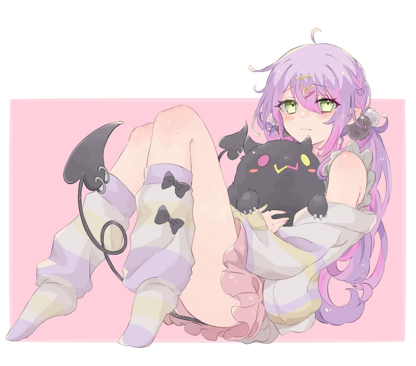 tokoyami towa and bibi (hololive) drawn by nekonika_(e102k)