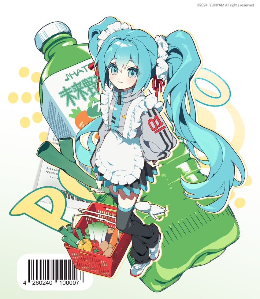 hatsune miku (vocaloid and 1 more) drawn by u_nyam