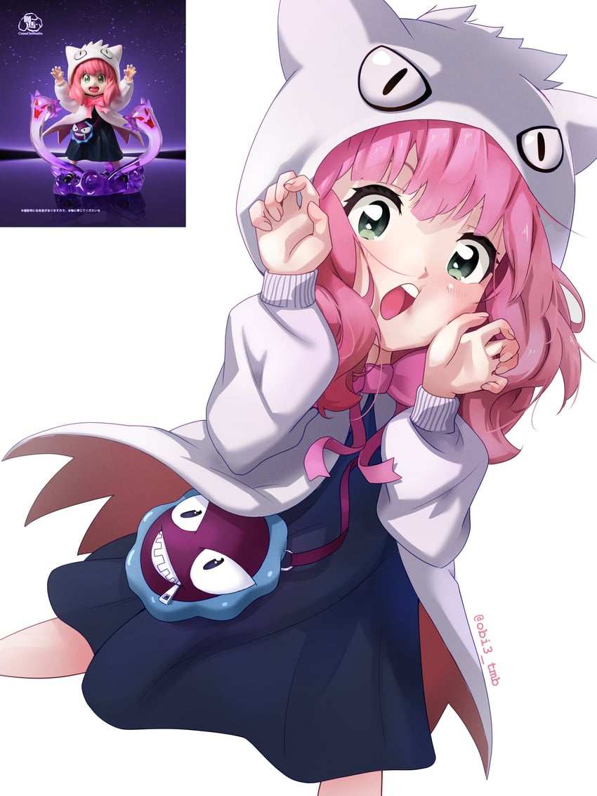 anya, gengar, and gastly (pokemon and 1 more) drawn by obi3