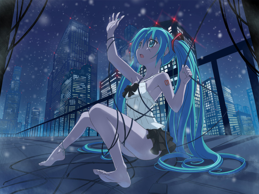 hatsune miku (vocaloid and 1 more) drawn by beek