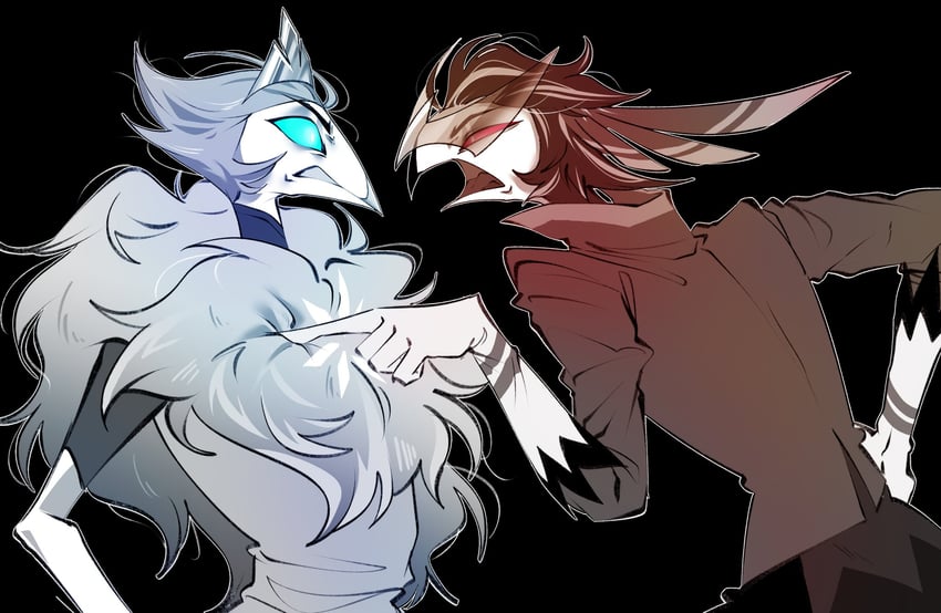 vassago and andrealphus (helluva boss) drawn by a_ing_gim