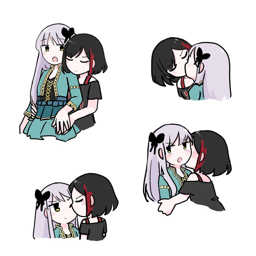 mitake ran and minato yukina (bang dream!) drawn by redhorsemato