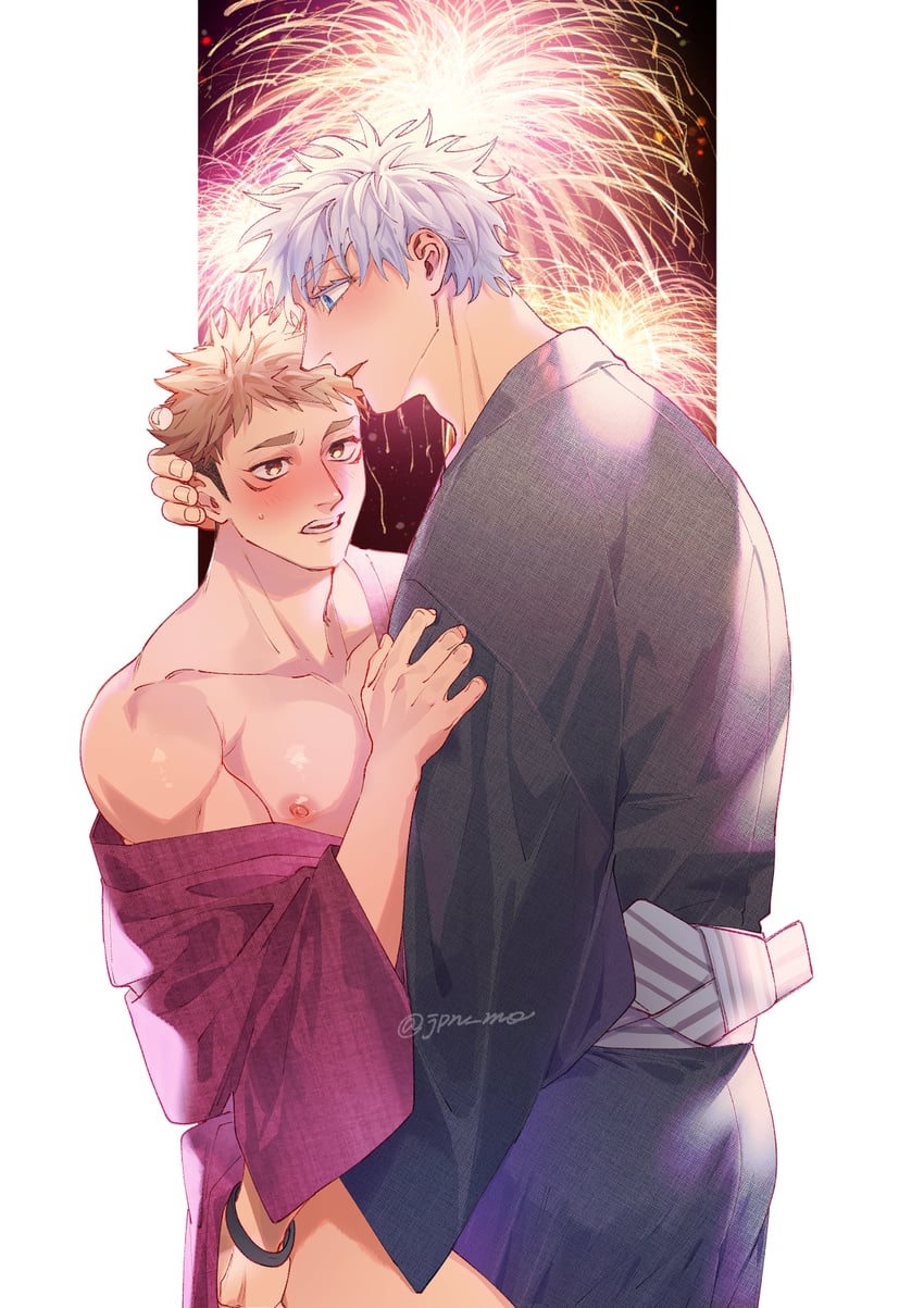 gojou satoru and itadori yuuji (jujutsu kaisen) drawn by ccccc_(jpn_m0)