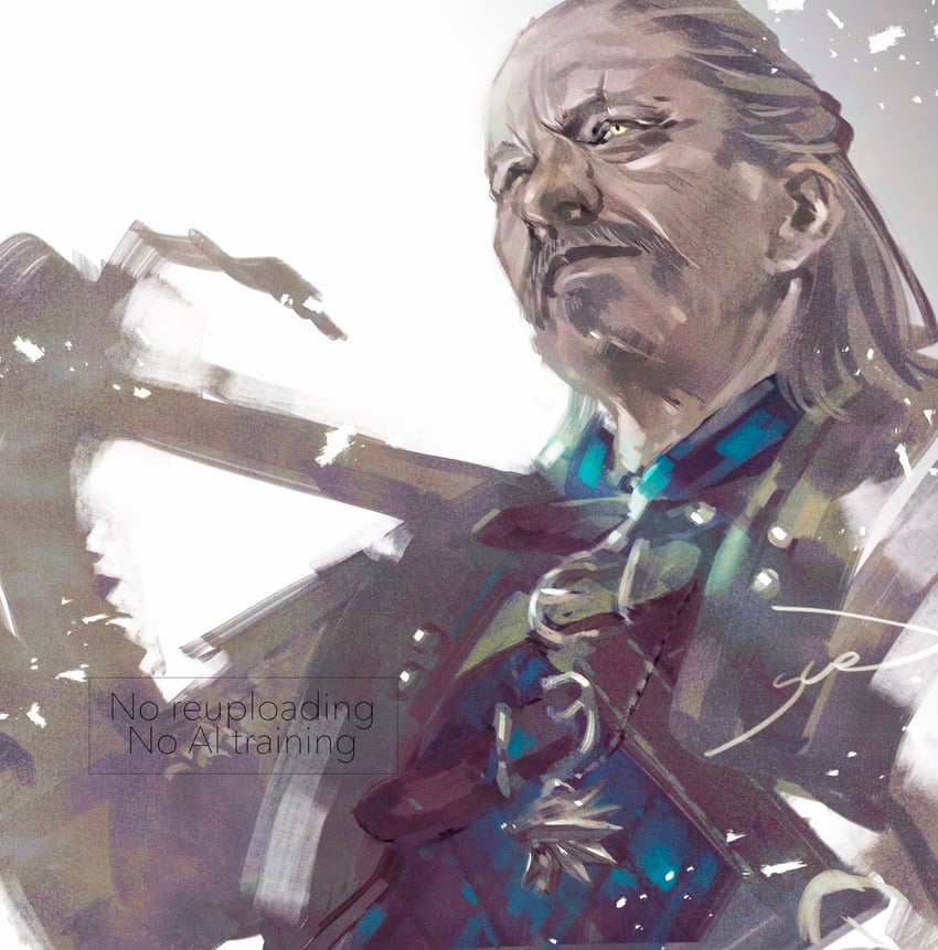 vesemir of kaer morhen (the witcher and 1 more) drawn by yue_(memento1113)