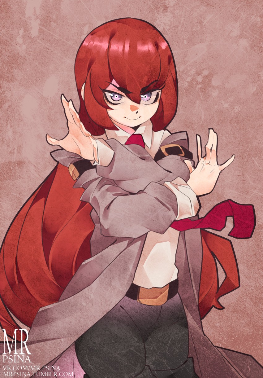 makise kurisu (science adventure and 1 more) drawn by mr.psina