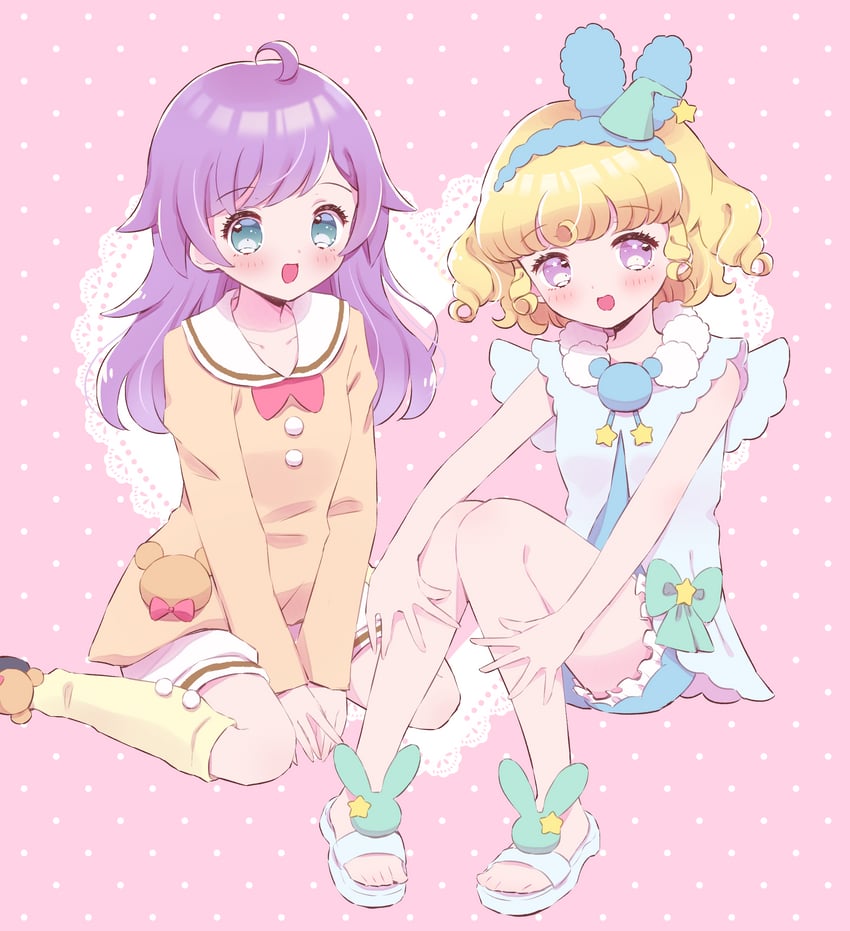 manaka laala and yumekawa yui (pretty series and 2 more) drawn by hoshikuzu_(pinkholic)