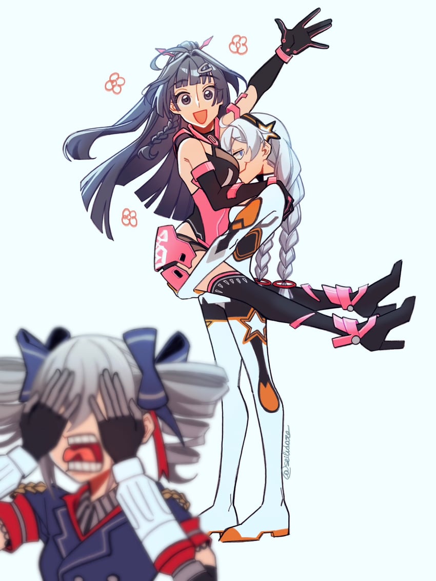 kiana kaslana, raiden mei, and bronya zaychik (honkai and 1 more) drawn by seilidare