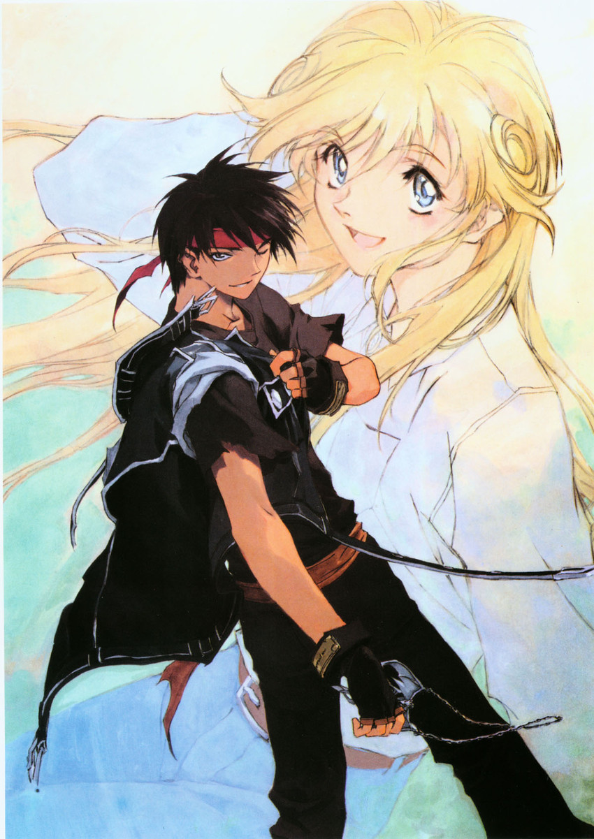 orphen and cleo everlastin (majutsushi orphen) drawn by kusaka_yuuya