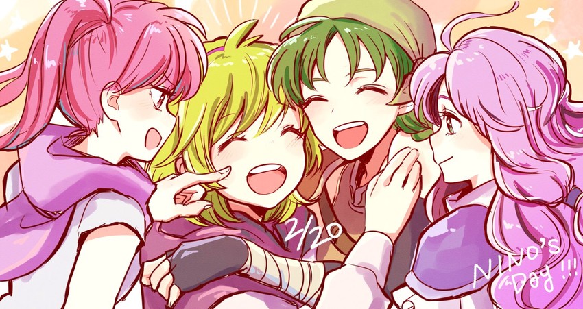nino, florina, serra, and rebecca (fire emblem and 1 more) drawn by hoshigaki_(hsa16g)